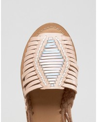 beige Schuhe aus Leder von Asos