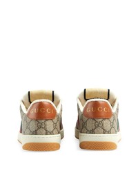 beige Segeltuch niedrige Sneakers von Gucci