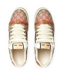 beige Segeltuch niedrige Sneakers von Gucci