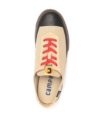 beige Segeltuch niedrige Sneakers von Camper