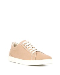 beige Segeltuch niedrige Sneakers von Jimmy Choo