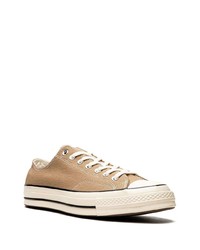 beige Segeltuch niedrige Sneakers von Converse