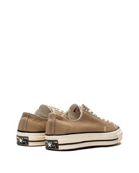 beige Segeltuch niedrige Sneakers von Converse