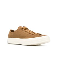 beige Segeltuch niedrige Sneakers von Converse