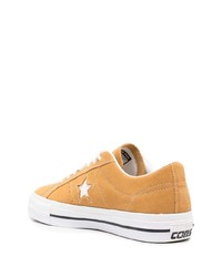 beige Segeltuch niedrige Sneakers von Converse