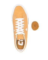 beige Segeltuch niedrige Sneakers von Converse