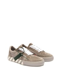 beige Segeltuch niedrige Sneakers von Off-White