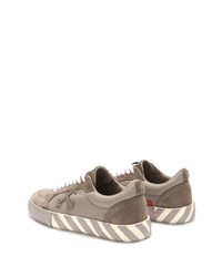 beige Segeltuch niedrige Sneakers von Off-White