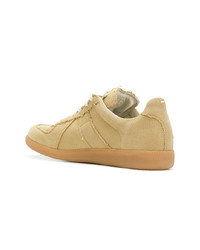 beige Segeltuch niedrige Sneakers von Maison Margiela