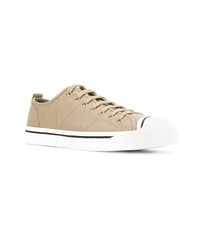 beige Segeltuch niedrige Sneakers von Burberry