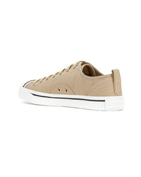 beige Segeltuch niedrige Sneakers von Burberry