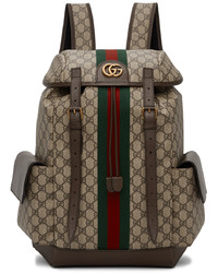 beige Segeltuch Rucksack von Gucci
