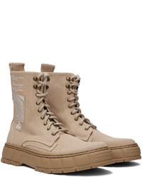 beige Segeltuchfreizeitstiefel von Viron