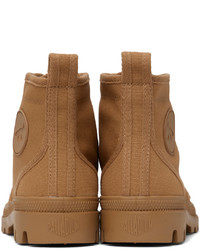 beige Segeltuchfreizeitstiefel von MAISON KITSUNÉ