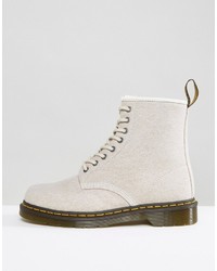 beige Segeltuchstiefel von Dr. Martens