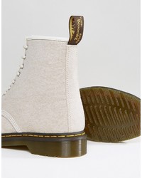 beige Segeltuchstiefel von Dr. Martens