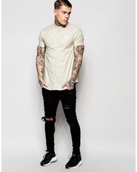 beige Seidehemd von Siksilk