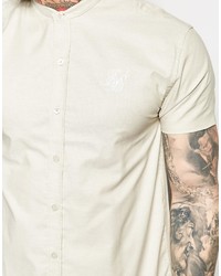 beige Seidehemd von Siksilk