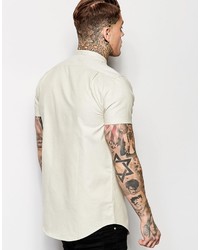 beige Seidehemd von Siksilk