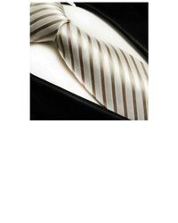 beige Seidekrawatte von Paul Malone