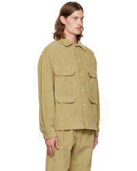 beige Shirtjacke aus Cord von Henrik Vibskov