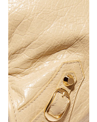 beige Shopper Tasche aus Leder mit Reliefmuster von Balenciaga