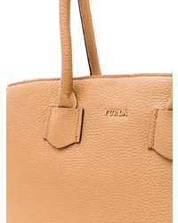 beige Shopper Tasche aus Leder von Furla