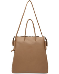 beige Shopper Tasche aus Leder von Marsèll