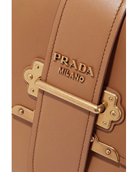 beige Shopper Tasche aus Leder von Prada