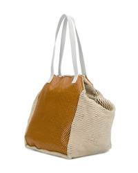 beige Shopper Tasche aus Leder von Carmina Campus