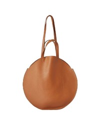 beige Shopper Tasche aus Leder von Hallhuber