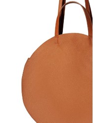 beige Shopper Tasche aus Leder von Hallhuber