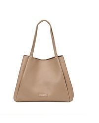 beige Shopper Tasche aus Leder von Marc O'Polo Accessories