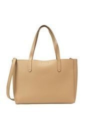 beige Shopper Tasche aus Leder von Marc O'Polo Accessories