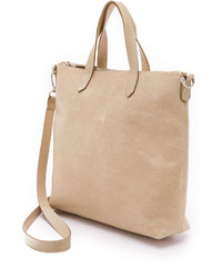 beige Shopper Tasche aus Leder von Madewell