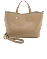 beige Shopper Tasche aus Leder von Monserat De Lucca