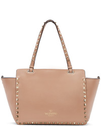 beige Shopper Tasche aus Leder von Valentino