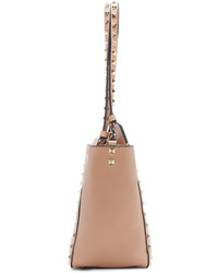 beige Shopper Tasche aus Leder von Valentino