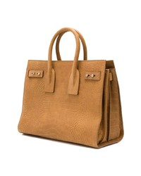 beige Shopper Tasche aus Leder von Saint Laurent