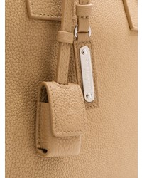 beige Shopper Tasche aus Leder von Saint Laurent