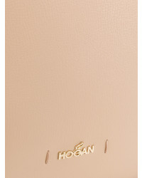 beige Shopper Tasche aus Leder von Hogan