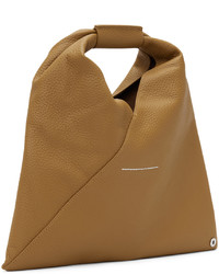 beige Shopper Tasche aus Leder von MM6 MAISON MARGIELA