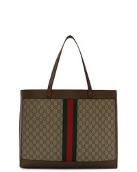 beige Shopper Tasche aus Segeltuch von Gucci
