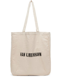 beige Shopper Tasche aus Segeltuch von Han Kjobenhavn