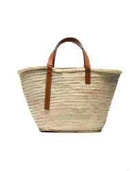 beige Shopper Tasche aus Stroh von Loewe