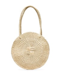 beige Shopper Tasche aus Stroh von SENSI STUDIO