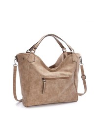 beige Shopper Tasche aus Wildleder von Lascana