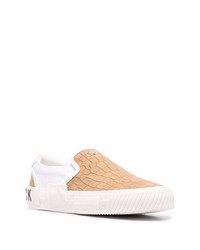 beige Slip-On Sneakers aus Leder von Hide&Jack