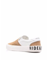 beige Slip-On Sneakers aus Leder von Hide&Jack