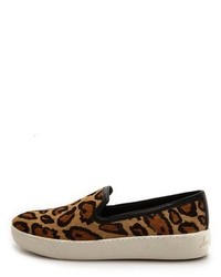beige Slip-On Sneakers aus Wildleder mit Leopardenmuster von Sam Edelman